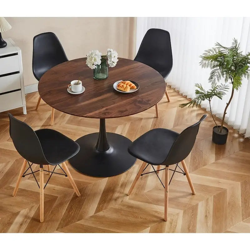 Table moderne avec plateau en MDF et pieds en métal pour les cuisines d'espaces réduits Utilisation multifonctionnelle et salon
