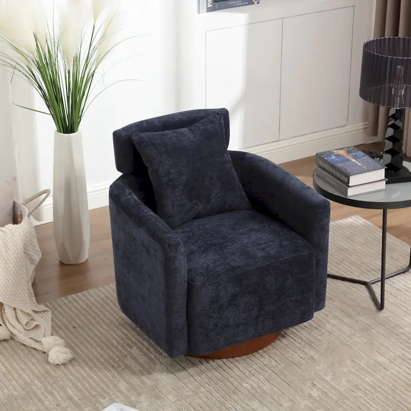Fauteuil pivotant à 360 degrés, Fauteuil capitonné en chenille
