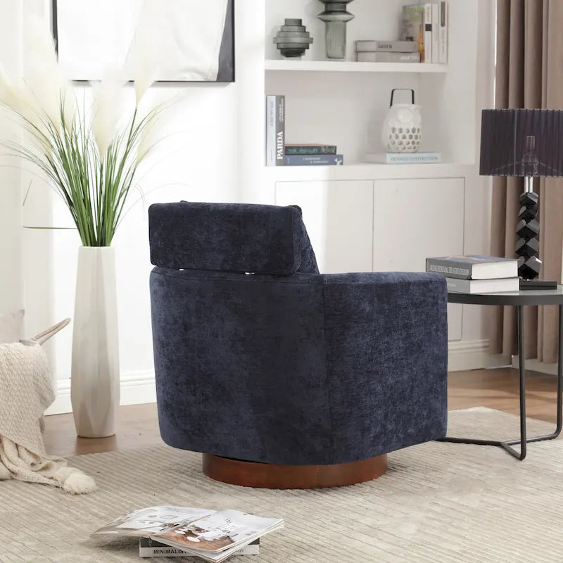 Fauteuil pivotant à 360 degrés, Fauteuil capitonné en chenille