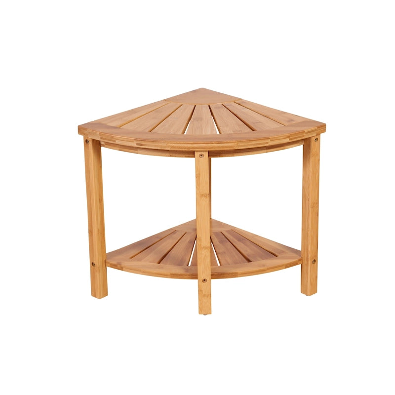 Banc d'angle de style spa en bambou massif