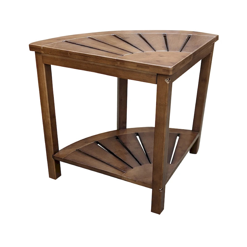 Banc d'angle de style spa en bambou massif