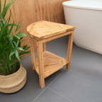 Banc d'angle de style spa en bambou massif