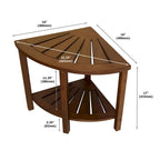 Banc d'angle de style spa en bambou massif