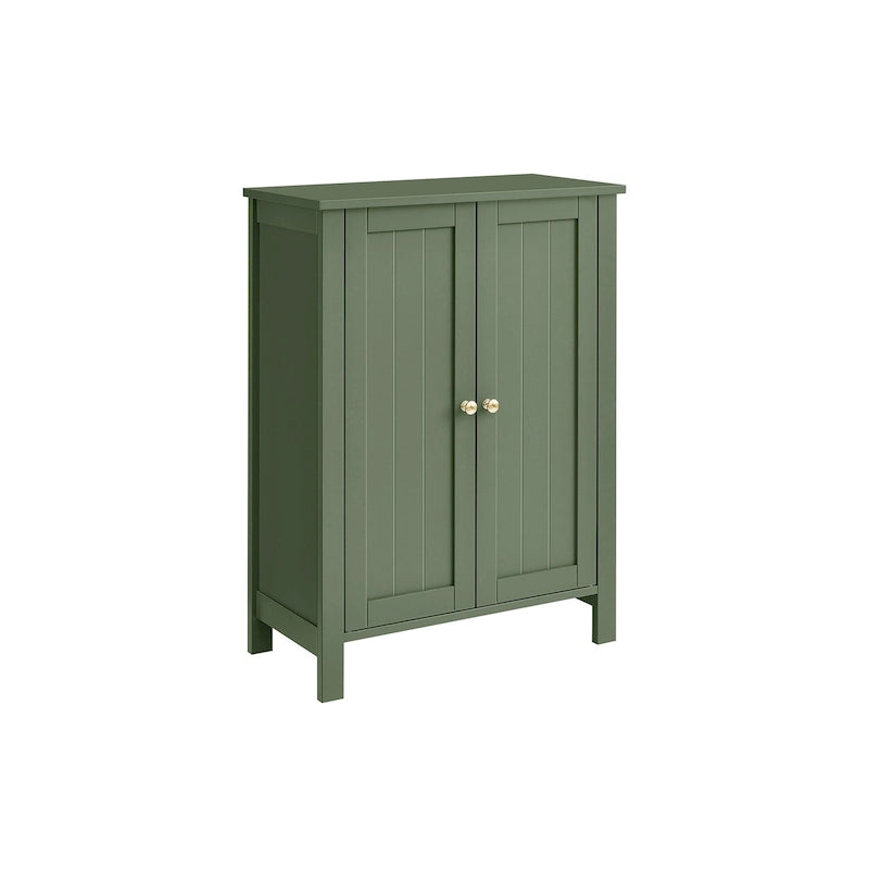 Meuble de rangement moderne vert forêt pour salle de bain avec étagères réglables et design peu encombrant - 11,8P x 23,6L x 31,5H
