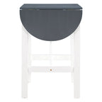 Ensemble de salle à manger de 3 pièces en bois, hauteur comptoir, avec table à rabat et 2 chaises