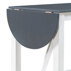 Ensemble de salle à manger de 3 pièces en bois, hauteur comptoir, avec table à rabat et 2 chaises