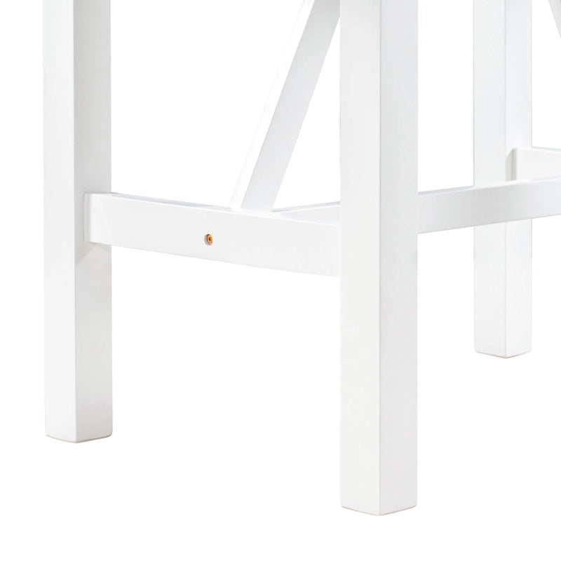 Ensemble de salle à manger de 3 pièces en bois, hauteur comptoir, avec table à rabat et 2 chaises