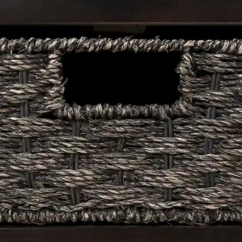 Banc de rangement d'entrée avec panier amovible et 2 tiroirs, avec coussin amovible pour salon