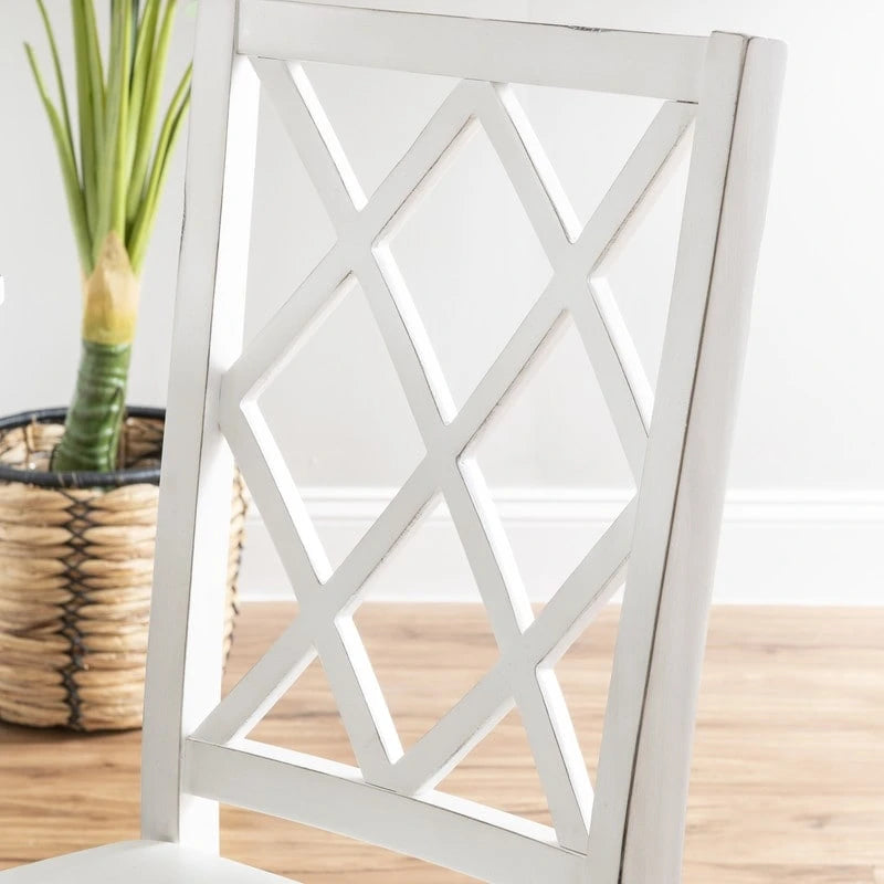 Ensemble de salle à manger 5 pièces Harrow style ferme blanc