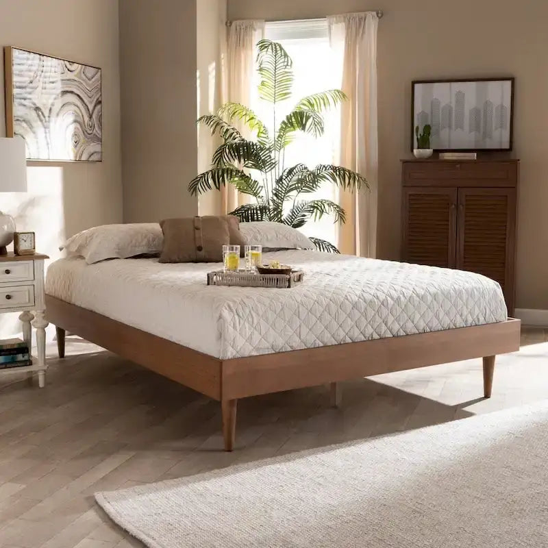 Carson Carrington Banga Mid-century Modern Wood Bed Frame