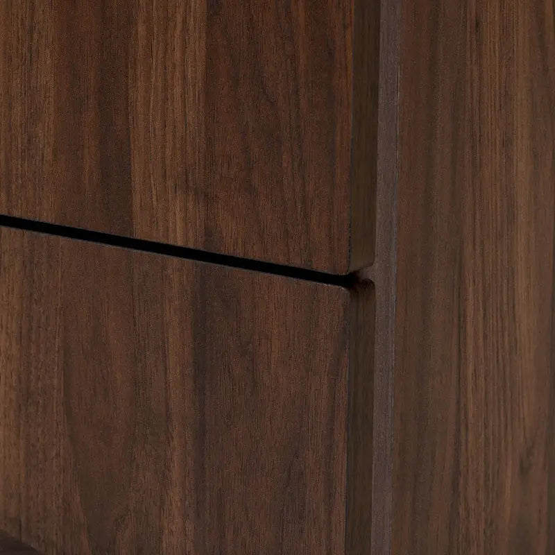 Graceland Mid-Century Modern Transitional Walnut Brown Finished Wood 2-Drawer Nightstand