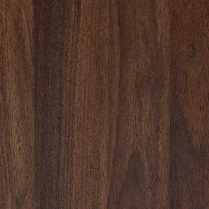 Table de chevet Graceland en bois finition noyer marron avec 2 tiroirs, style moderne du milieu du siècle