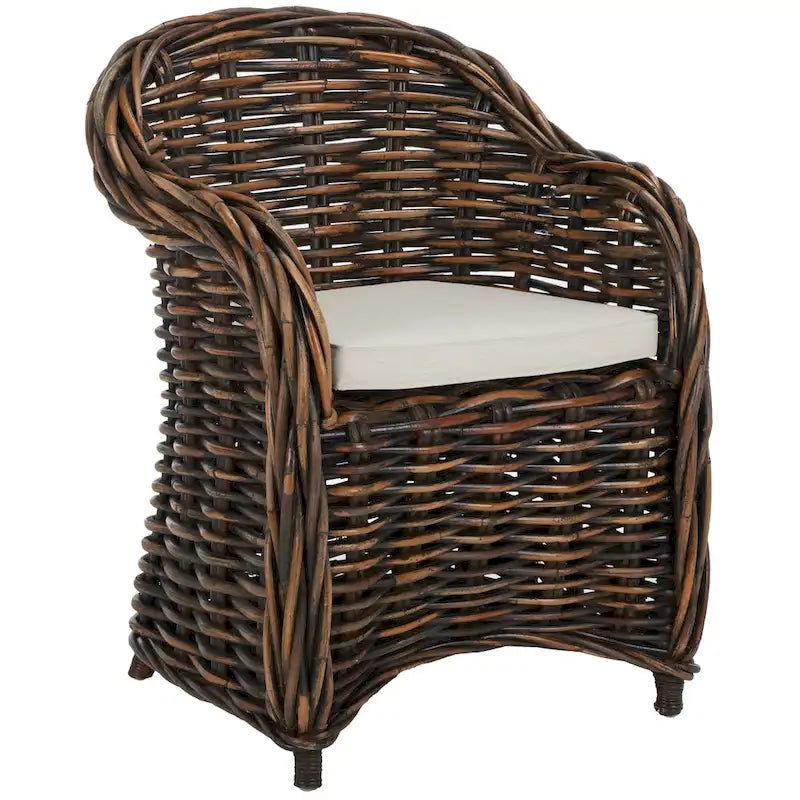 Fauteuil de club Styliani en rotin naturel - 27,5 x 27,5 x 35,5 - 28Lx28Px36H