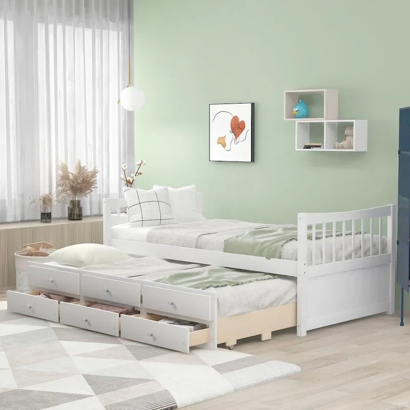 Lit de repos avec lit gigogne et tiroirs