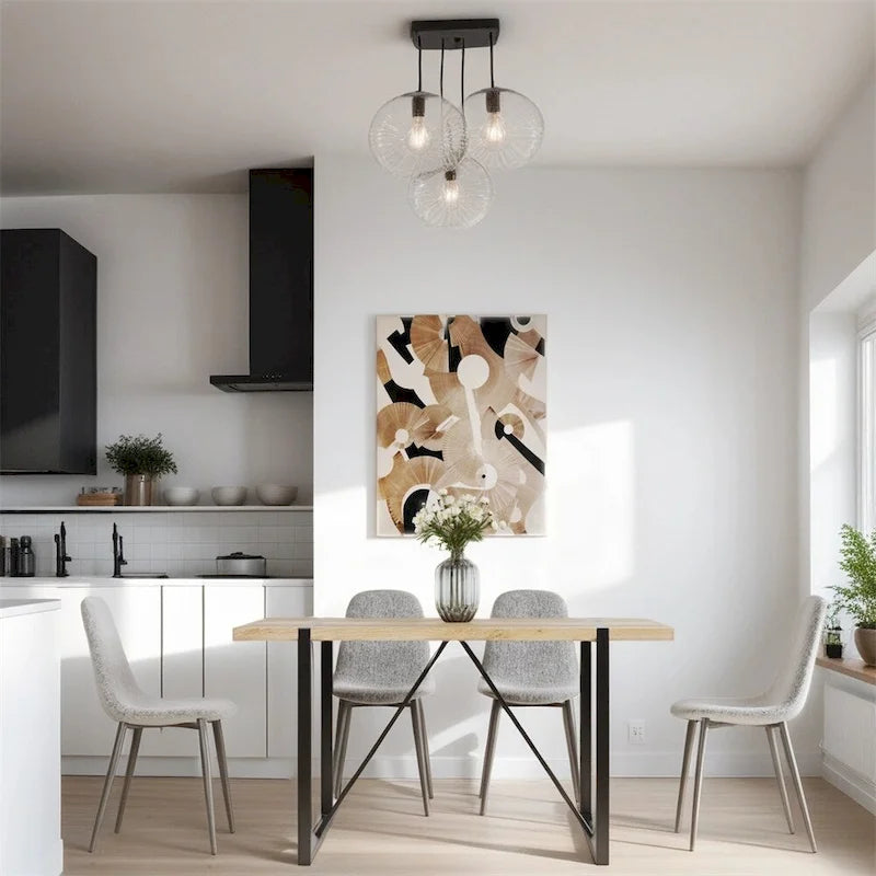 Chaises de salle à manger modernes avec pieds en métal (Lot de 4) - S/O