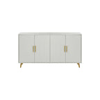 Armoire de rangement en bois à quatre portes Accent avec étagères réglables