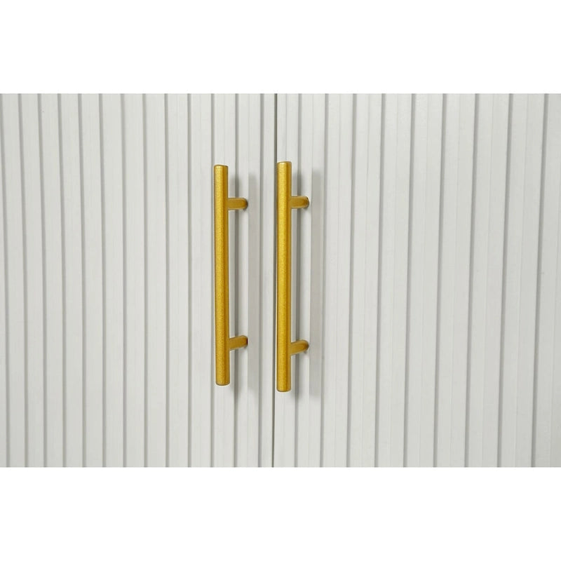 Armoire de rangement en bois à quatre portes Accent avec étagères réglables