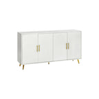 Armoire de rangement en bois à quatre portes Accent avec étagères réglables